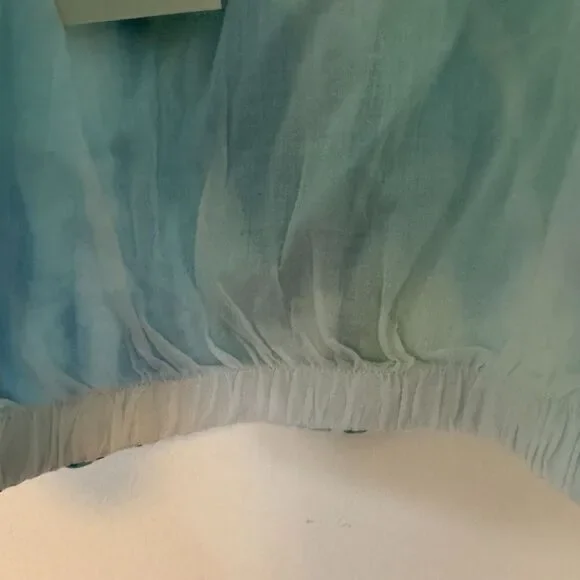 NWT Elan Women's White Cotton Puffy Elastic Waist Tank Top Large - Picture 4 of 7